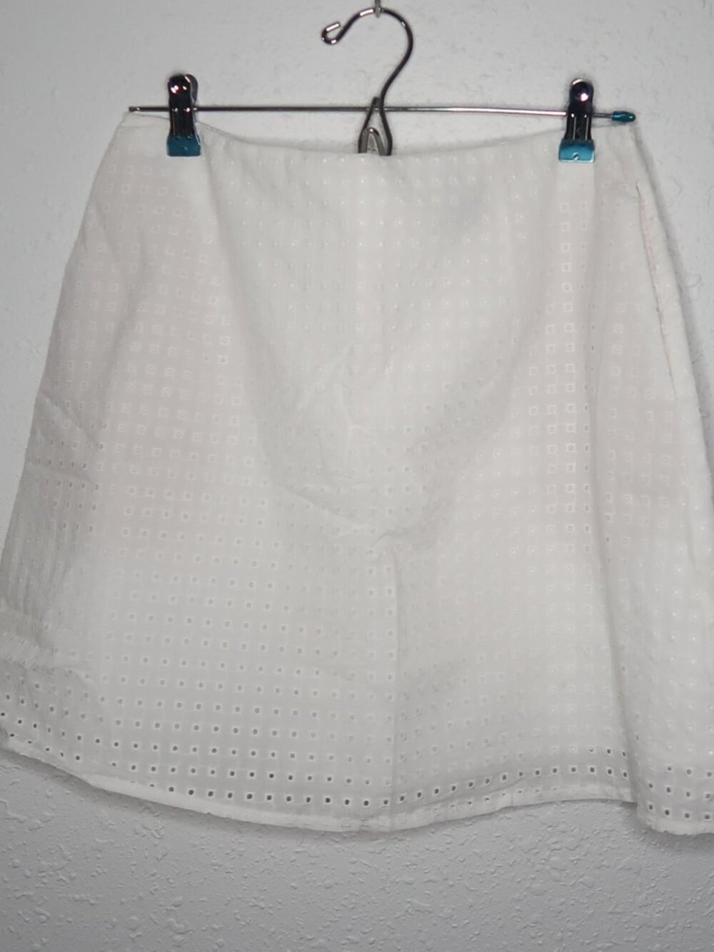 Love Bonito White Eyelet Cutout Mini Skort